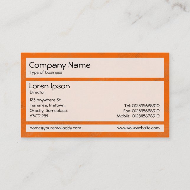 Carte De Visite Panneaux 02 - Peinture orange (Devant)