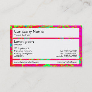 Carte De Visite Panneaux - Circuitrie Abstraite colorée