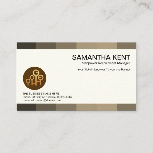 Carte De Visite Panneaux de teinte gris créatif Chasseur de tête d (Devant)