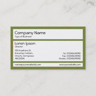 Carte De Visite Panneaux - Étalon vert et Brown