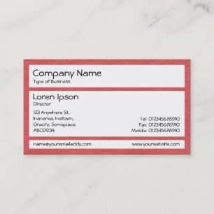 Carte De Visite Panneaux - Papier Crevé Rouge