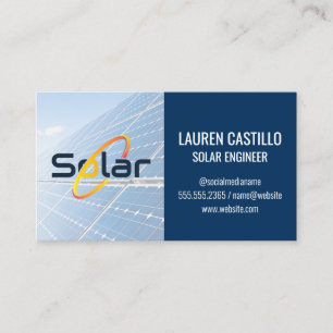 Carte De Visite Panneaux solaires énergie Ampoule Code QR Scan
