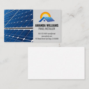 Carte De Visite Panneaux solaires   Énergie solaire sur le toit