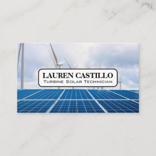 Carte De Visite Panneaux solaires   Turbines éoliennes