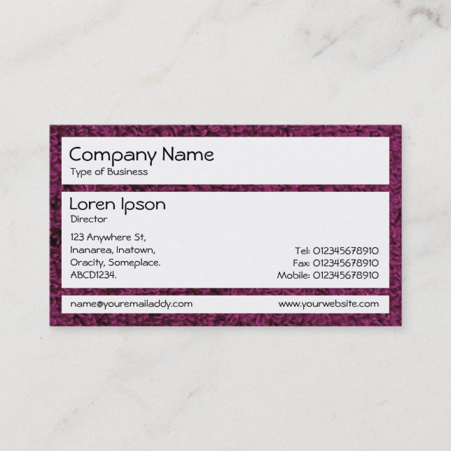 Carte De Visite Panneaux - Tapis laineux 02 (Devant)