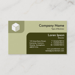 Carte De Visite Panneaux - Tons de kaki et d'olive