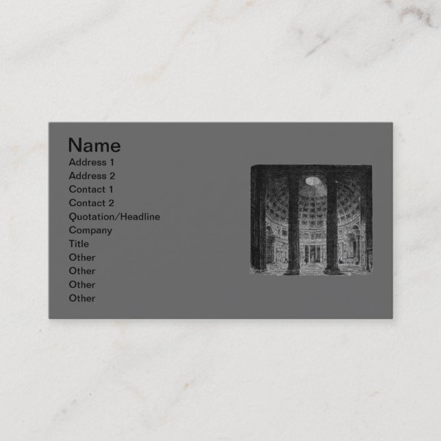 Carte de visite Panthéon (Devant)