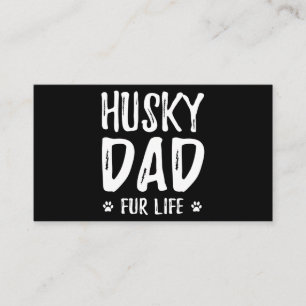 Carte De Visite Papa chien Husky à vie  idée cadeau de propriétair