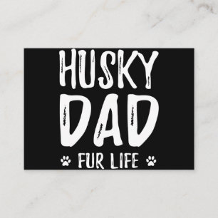 Carte De Visite Papa chien Husky à vie idée cadeau de propriétair