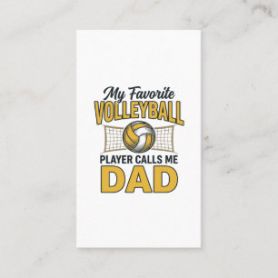 Carte De Visite Papa de volley Mon joueur préféré m'appelle Papa D