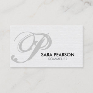 Carte De Visite Papier à en-tête de sommelier en boissons alimenta