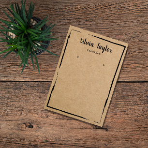 Carte De Visite papier artisanal simple Écran d'oreille ajouter le