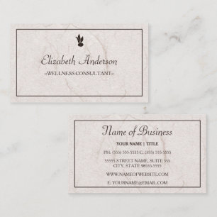 Carte De Visite Papier Biologique Simple Nutrition Brun Profession