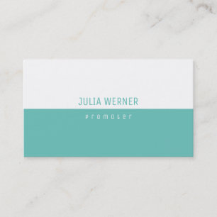 Carte De Visite Papier bleu Turquoise clair Promoteur moderne