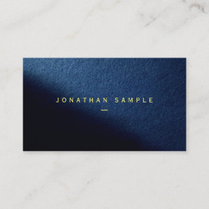 Carte De Visite Papier brillant Bleu Luxe Votre Texte Personnalisé