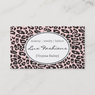 Carte De Visite Papier Cheetah (rose)