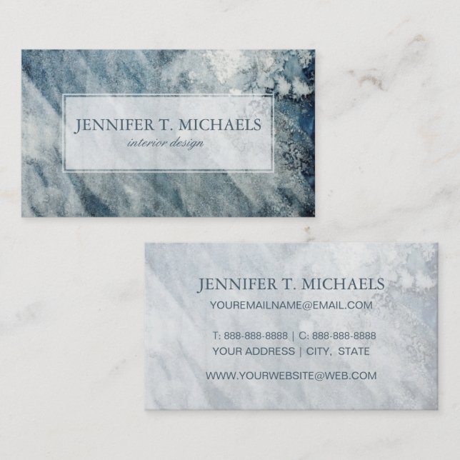 Carte De Visite Papier d'aquarelle (Devant / Derrière)