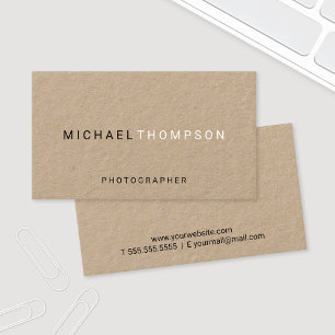 Carte De Visite Papier d'emballage minimaliste professionnel