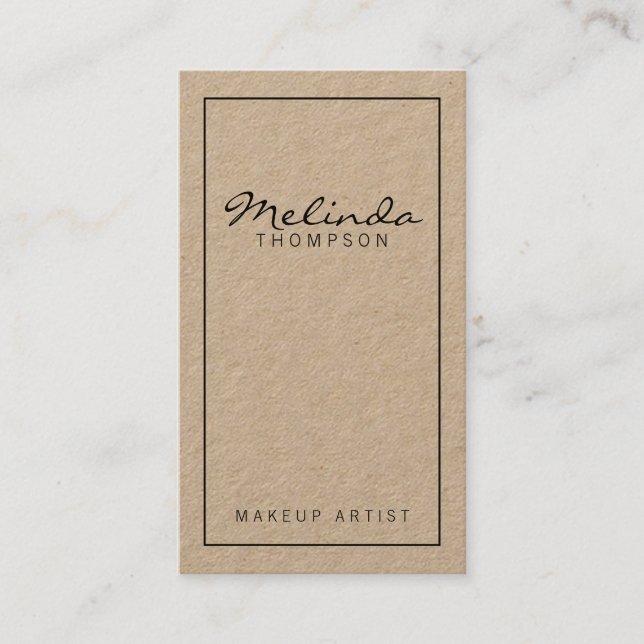 Carte De Visite Papier d'emballage moderne simple professionnel (Devant)