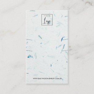 CARTE DE VISITE PAPIER EN PAPIER PETAL D'AQUA LONGTEMPS ÉCRAN