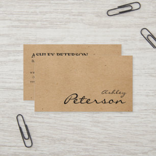 Carte De Visite papier kraft à logo personnalisé