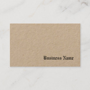 Carte De Visite Papier Kraft de qualité supérieure Élégante Nostal