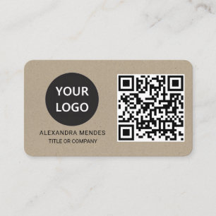 Carte De Visite Papier Kraft logo personnalisé moderne élégant