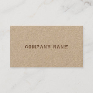 Carte De Visite Papier Kraft luxueux Élégant Texte Perdu