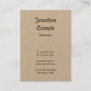 Carte De Visite Papier Kraft réel Nostalgique classique Vintage si
