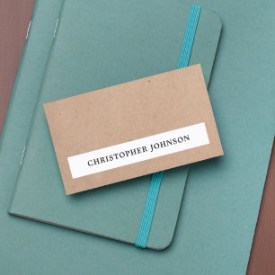 Carte De Visite Papier Kraft simple et élégant