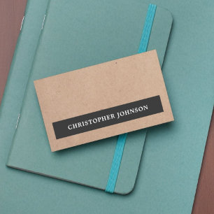 Carte De Visite Papier Kraft simple et élégant