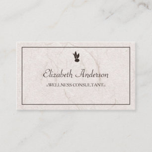 Carte De Visite Papier organique simple de nutrition Brown de
