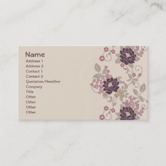 Carte De Visite Papier peint floral Vintage de Bourgogne