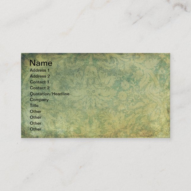 Carte De Visite Papier peint Grunge Canvas (Devant)