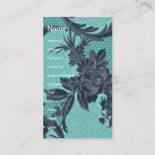 Carte De Visite Papier peint vintage Floral