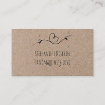 Papier Rustique Coeur Faux Kraft fait main avec am