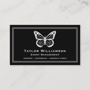 Carte De Visite Papillon Elegant Event Planning Typographie Texte