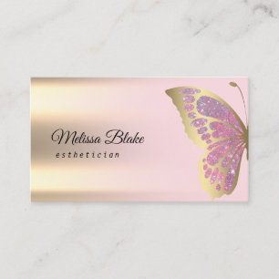 Carte De Visite papillon rose