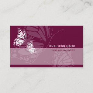 Carte De Visite Papillon sur simple moderne élégant de Bourgogne