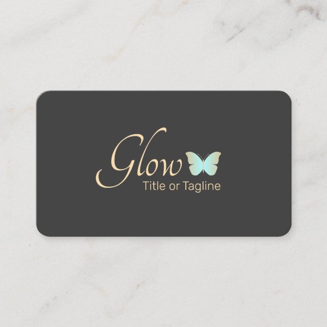 Carte De Visite Papillon Turquoise simple (Devant)