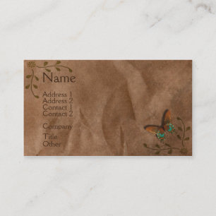 Carte de visite papillon vintage