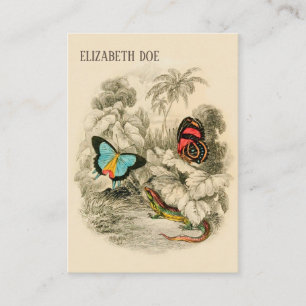 Carte De Visite Papillons dans la forêt tropicale - Écrivain de 