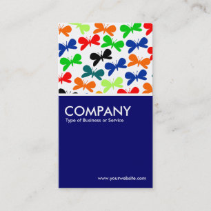 Carte De Visite Papillons - Marine profonde