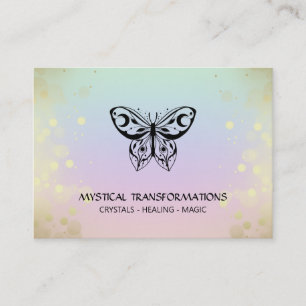 Carte De Visite *~* Papillons papillons Moth Magic Boho Rainbow Pa