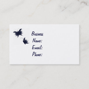 Carte De Visite papillons plumeux
