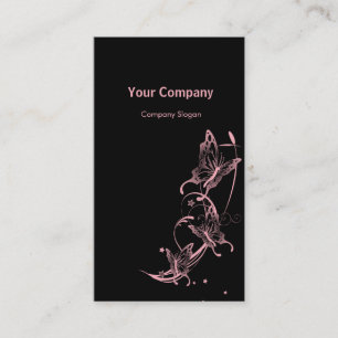 Carte De Visite Papillons rose clair