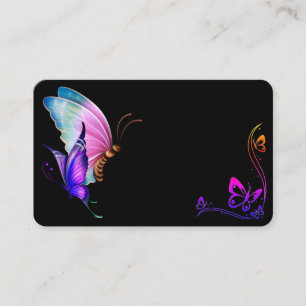 Carte De Visite Papillons vibrants et papillons frontaliers avec r