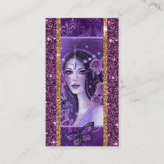 Carte De Visite Papillons violets de déesse  art par Renee Lavoie