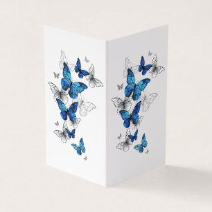 Carte De Visite Papillons volants bleus Morpho