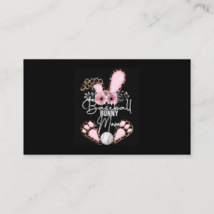 Carte De Visite Pâques Baseball Bunny Maman Rabin Oreilles Pour Ma